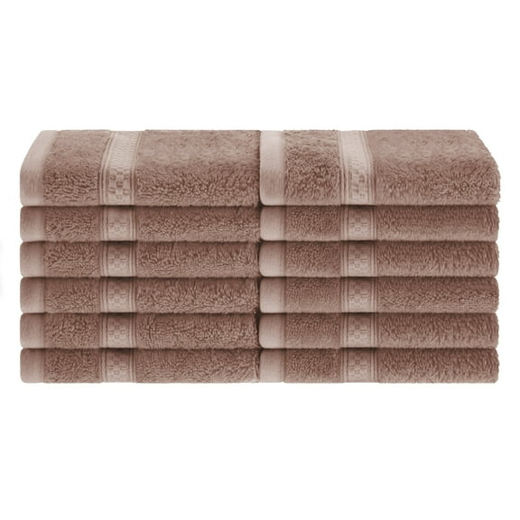 Meadowcove Rayon from Bamboo/Cotton Blend 12-Piece Face Towels Set , Sand by Blue Nile Mills
