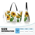 thumbnail image 4 of Daiia Plump Sunflower And Sketch Beach Travel Bag - Water-Resistant Beach Bag, Lightweight Tote with 7 Pockets for Women and Men - Gym,Pool,Camping,Reusable Grocery Bag, 4 of 7