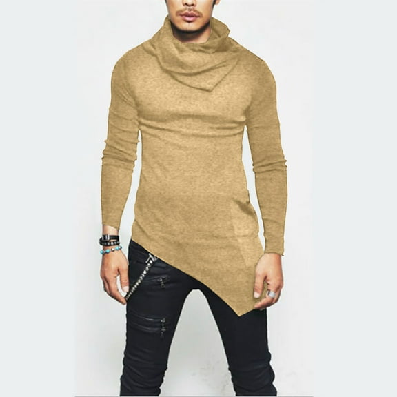 Haoxianjian Shirts For Men Shirts For Men Men Spring And Fall Fashion Solid Round Neck Long Sleeve Tops Comfortable Sweatshirt For Men