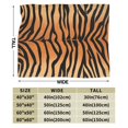 thumbnail image 3 of DouZhe Ultra-Soft Micro Fleece Lightweight Flannel Bed Blanket, Tiger Stripe Print Cozy Warm Throw Blankets, 60"x50", 3 of 7