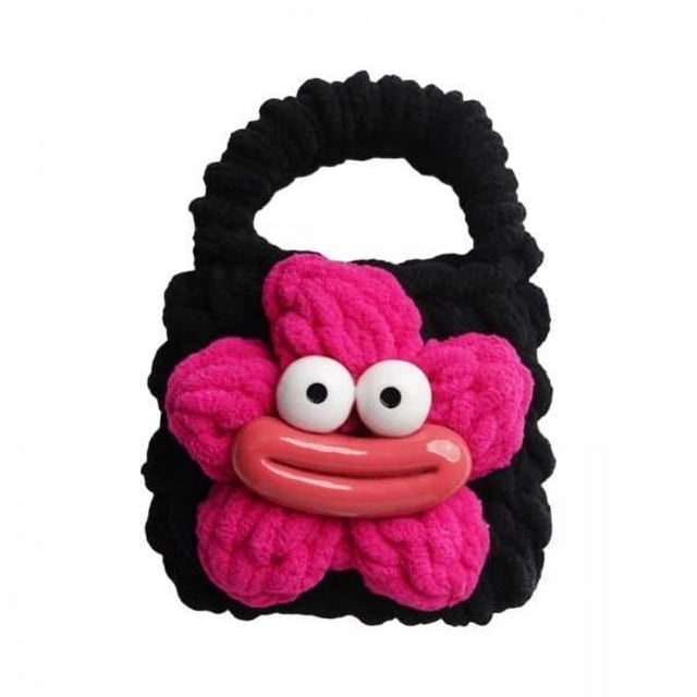 Monedero con cable,Cubierta de caja tejida de dibujos animados de Monedero con cable Bolsa para auriculares,Mini Bolsa de almacenamiento para auriculares funda con funda,Bolsa para