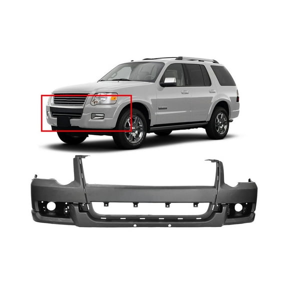 DCP Front Upper Bumper Cover for Ford Explorer 2006-2010 FO1000600 Primed