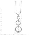 thumbnail image 3 of White Sterling Silver necklace Snake Diamond 18 in 1 mm, 3 of 3