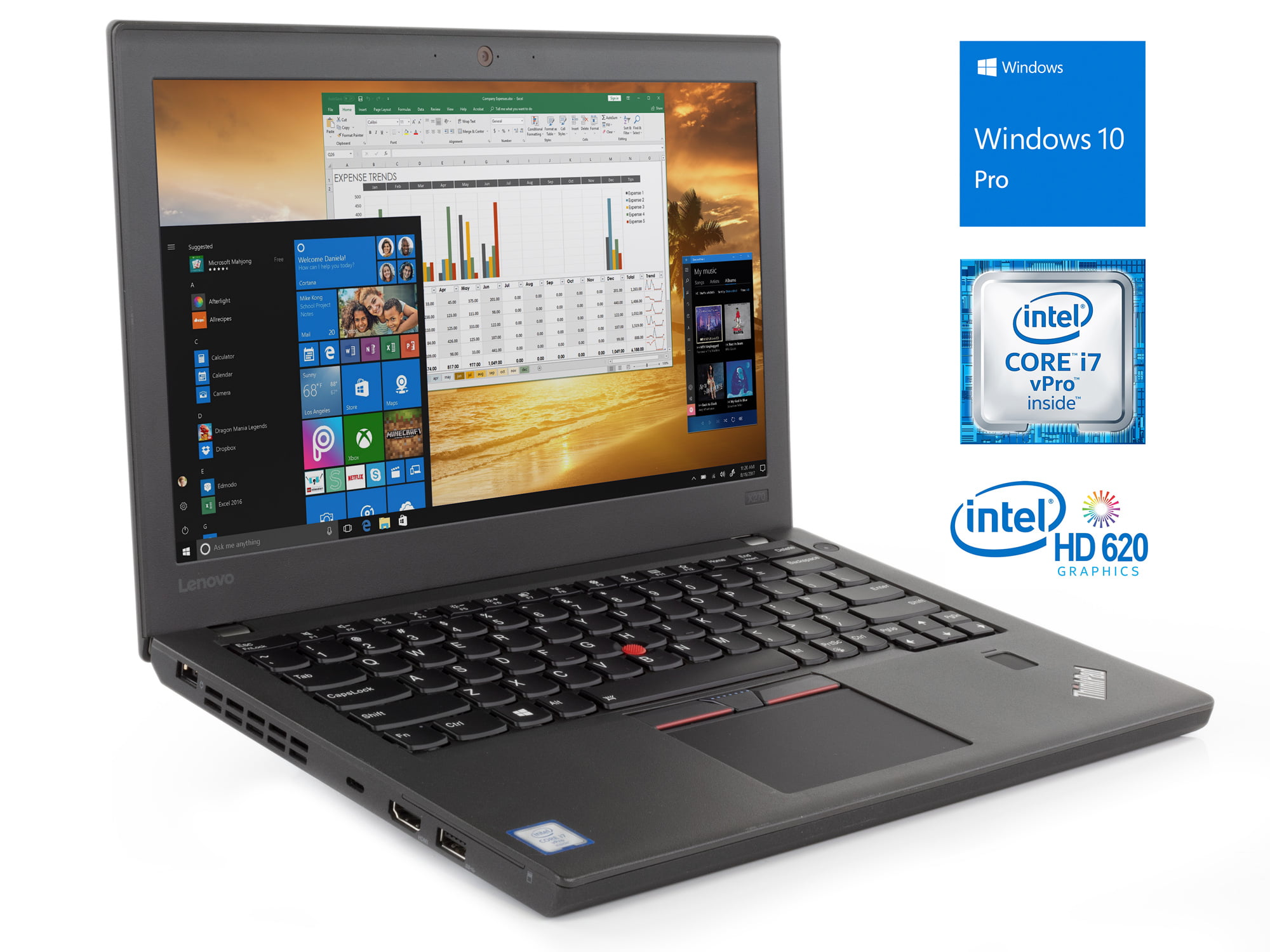 illoyalitet skat mor Lenovo ThinkPad X270 Notebook, 12.5" IPS HD Display, Intel Dual-Core  i7-6600U Upto 3.4GHz, 16GB RAM, 512GB SSD, HDMI, Card Reader, Backlit  Keyboard, Wi-Fi, Bluetooth, Windows 10 Pro - Walmart.com