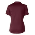 thumbnail image 3 of Women's Cutter & Buck Burgundy Harvard Crimson Prospect Textured Stretch Polo, 3 of 3
