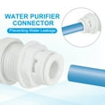 thumbnail image 3 of Conector de fondo de purificador de agua Uxcell de 1/4" a 3/8", conexión rápida, Blanco, 15 Pcs, 3 of 7