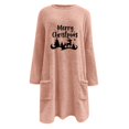thumbnail image 2 of Gibobby Sudaderas Navideñas para Mujeres Abrigo de invierno para mujer Chaqueta de lana suelta de manga larga con bolsillos(Rosa,M), 2 of 4