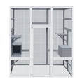 thumbnail image 2 of 62.6" Outdoor Wooden Cat House Large Catio, Solid Wood Cat Cage Shelter Enclosure Playpen with Anti-UV& Waterproof, 7 Platforms and 2 Resting Boxes, 2 of 9