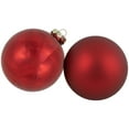 thumbnail image 2 of Northlight 96ct Red and Gold 2-Finish Glass Ball Christmas Ornaments 3.25" (80mm), 2 of 4