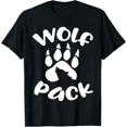 thumbnail image 1 of T-shirt Graphique Assorti pour la Famille Wolf Pack Rétro Animal Sauvage, pour Unisexe jusqu'à 3TG, 1 of 4