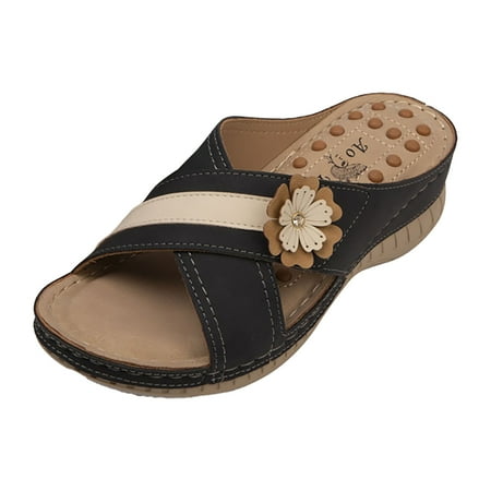 

SEMIMAY Summer Vacation Rome Massage Comfortable Light Large Size Sandals