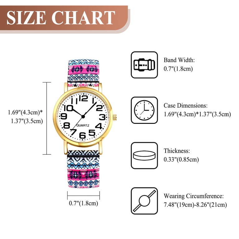 Avaner Stretch Band Watch for Women: Bohemia Flower Easy  display picture 1
