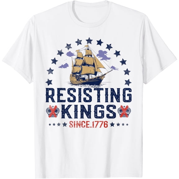 Simple Fit Resisting Kings Since 1776 Patriotic American July 4Th T-Shirt