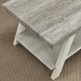 thumbnail image 5 of IVV Contemporary Side Table in Weathered Gray and Beige Finished, 2-Tier Storage Bedside Nightstand Small End Desk for Bedroom, Living Room, 5 of 5