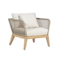 thumbnail image 2 of Cypress Teak Wood Outdoor Arm Chair with Beige Rope Design, 2 of 5