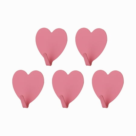 

Girl Heart Pink Love Stick Hook Peach Heart Stainless Steel Hook Heart Shape Stick Hook Soft Sister Room Decoration Hook