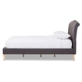 thumbnail image 3 of Baxton Studio Fannie French Classic Modern Style Dark Grey Polyester Fabric Platform Bed, Multiple Sizes, 3 of 9