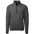 thumbnail image 2 of Men's Cutter & Buck Gray Michigan State Spartans Cascade Eco Sherpa Fleece Quarter-Zip Pullover Jacket, 2 of 3