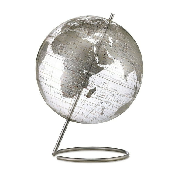 Replogle Globes Replogle 12" Crystal Marquise World Globe Transparent Silver 80506