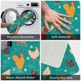 thumbnail image 3 of Picia Hens And Rooster Pattern Flannel Doormat – 16x24 Inch Non-Slip Indoor Mat, Absorbent & Quick-Dry Rug for Entryway, Bathroom, Kitchen, and Bedroom, Machine Washable, 3 of 7