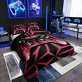 thumbnail image 2 of Erosebridal Gamepad Print Bedding Sets Queen with Comforter for Teen, Gamer Comforters & Duvets, Black Pink, 3-Piece, 2 of 7