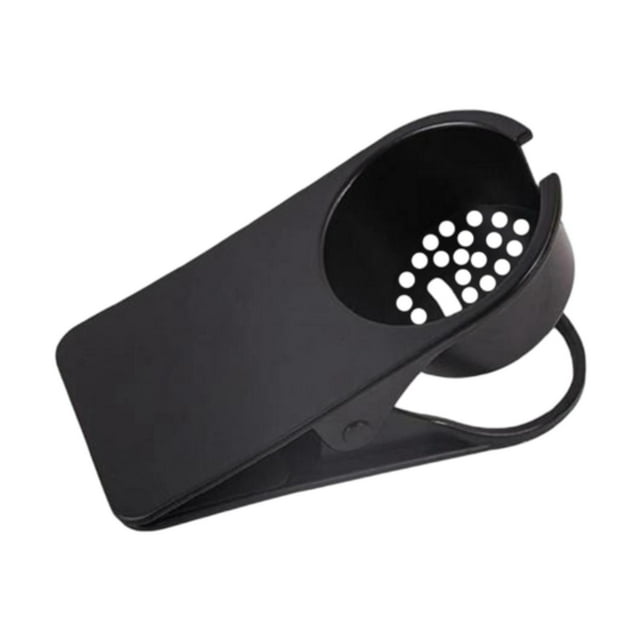 Soporte de bebida de escritorio clip de mesa soportes de tazas de mesa multifuncionales prácticos tope de café soportador de agua para casa para casa Negro
