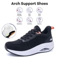 thumbnail image 3 of MAFEKE Women's Air Non Slip Orthotic Sneakers, Arch Support Athletic Walking Shoes for Plantar Fasciitis, Blackwhite Size 10.5, 3 of 10