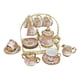 thumbnail image 3 of Juego de tazas y platillos de cerámica Juego de tazas de té de con soporte de metal Taza de café Juego de tazas de té de cerámica de 5 para Cereza Gloria tazas platillos, 3 of 9