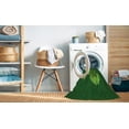 thumbnail image 2 of Ahgly Tapis Rond Lavable en Machine Intérieur Transitionnel Vert Émeraude Profond, 3 Pieds Rond, 2 of 7