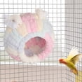 thumbnail image 6 of Flannel Bird Bed for Small Pets, Cozy Velvet Parakeet Nesting House with Metal Washer, Soft Breathable Breeding Cave & Sleeping Hider for Cockatiels, Bird Shelter Cage Accessory Decoration, 6 of 10