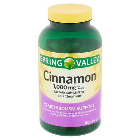 Spring Valley Cinnamon Capsules, 1,000 mg, 180 (Best Cinnamon Type For Health)