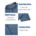 thumbnail image 5 of COOFANDY Men's Linen Shirt Short Sleeve Hippie Casual Beach Shirts, 5 of 9