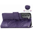 thumbnail image 7 of for Samsung Galaxy S22 5G Wallet Case, 3D Butterfly Flower PU Leather with Credit Card Slots Holder Magnetic Closure Folio Phone Cover for Samsung Galaxy S22 Rhinestone Deep Purple, 7 of 7