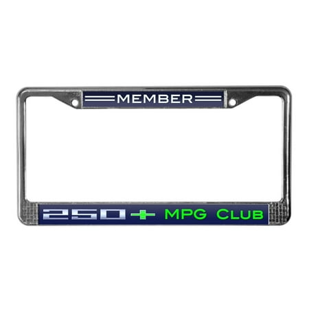 Club Tag - CafePress - Chevy Volt 250+ MPG Club Member - Chrome License Plate Frame, License Tag Holder