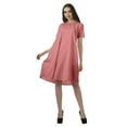 thumbnail image 4 of Moomaya Robe Tunique en Coton Flex pour Femmes Manches Courtes Vêtements d'Été Décontractés, 4 of 6