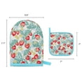 thumbnail image 7 of Unique Bargains Oven Mitts Pot Holders Heat Resistant Kitchen Glove Strawberry 7.1x5.5inch, 7 of 7