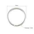 thumbnail image 3 of Uxcell 15mm O.D. Nickel Plated Iron Open Split Keyring Connectors 100 Count, 3 of 3