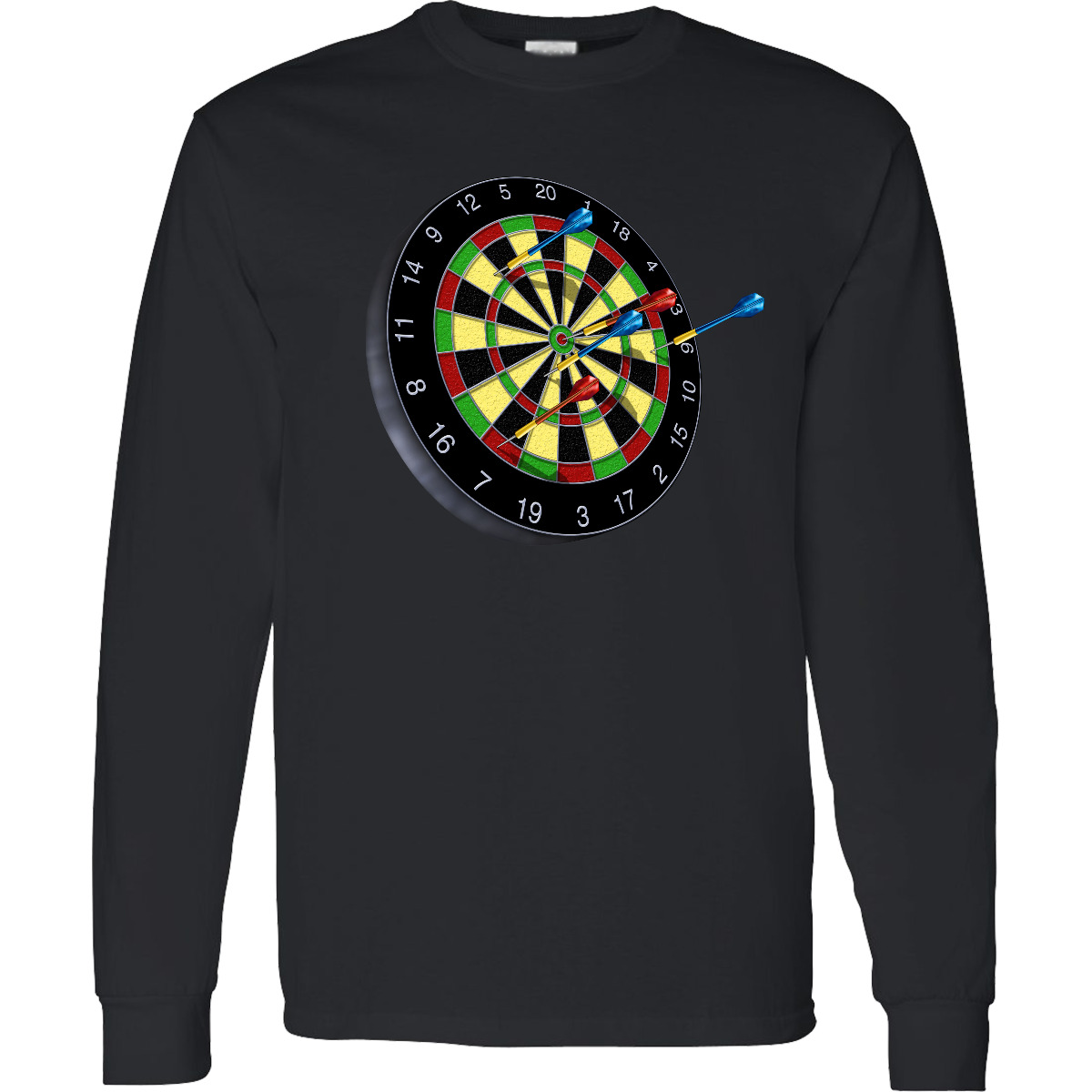 Inktastic Dart Board Long Sleeve T-Shirt