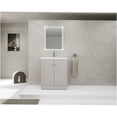 thumbnail image 2 of JERFIT 30 inch Khaki Modern Bathroom Vanity with White Resin Sink, Soft Close Doors, Adjustable Shelf & 3 Handle Options, 2 of 10