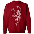 thumbnail image 2 of OXI Crewneck Sweatshirt - Oh Snap, Basic Casual Sweatshirts for Men's and Women Fleece Sweatshirt Long Sleeve - Antiquee Cherry Large, 2 of 2