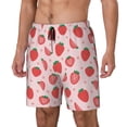 thumbnail image 2 of Uemuo Strawberry Pattern Mens Swim Trunks Quick Dry Board Shorts with Mesh Lining, Stretch Beach Shorts Quick Dry No-Chafing Board Shorts-, 2 of 9
