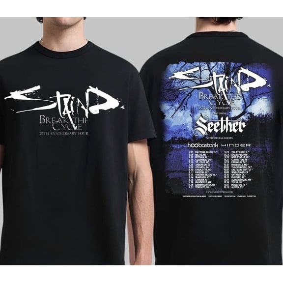 Staind Break The Cycle 25th Anniversary Tour North America T-Shirt