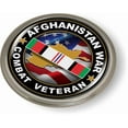 thumbnail image 3 of Afghanistan War Combat Veteran 3D Domed CAR Emblem Badge Sticker Round Semi-Flexible Aluminum Round Bezel, 3 of 8