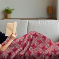 thumbnail image 3 of Mandala Soft Flannel Fleece Blanket, Round Floral Motifs in Vibrant Colors Paisley Inspired Folkloric Ornament, Cozy Plush for Indoor and Outdoor Use, 50" x 60", Pink Seafoam Peach, by Ambesonne, 3 of 5