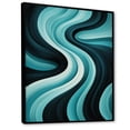 thumbnail image 2 of Designart "Opt Art In Turquoise Black" Abstract Floater Framed Canvas Print, 2 of 7