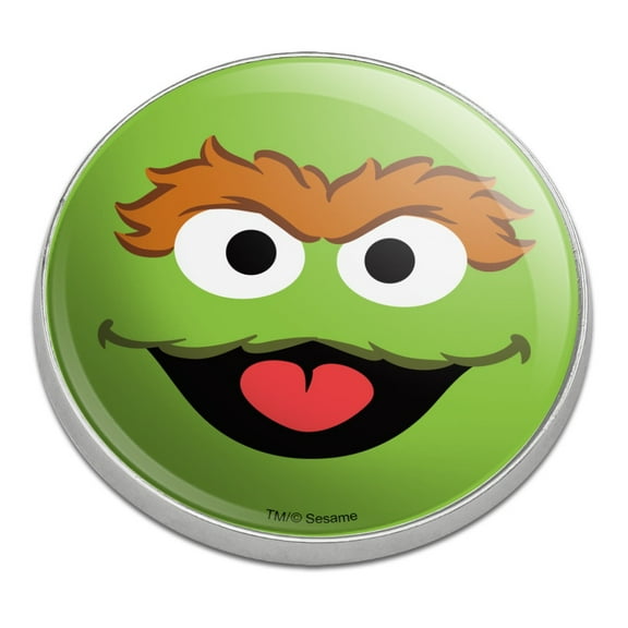 Sesame Street Oscar the Grouch Face Golfing Premium Metal Golf Ball Marker