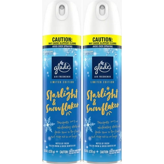 Glade Air Freshener Room Spray, Starlight and Snowflakes Holiday Scent- Pack of 2
