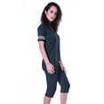 thumbnail image 3 of Moomaya Womens Plain Nightwear Set w/ Capri Cotton Sleepwear 2 Pcs Nightdresses-R9R, 3 of 7