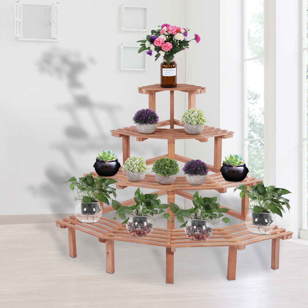 Fine Workmanship Plant Stand, Flower Stand, For Garden Flower Shop Balcony Study Bedroom Office
