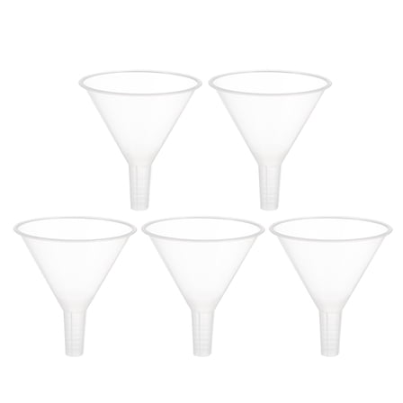 MLINS Transparent Plastic Funnel for Storage Use Safe and Lightweight Easy to Handle 5 Pieces